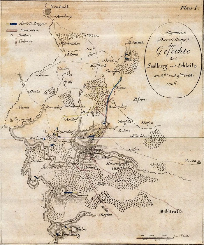 Plan von das Treffen von Saalburg und Schleiz | Von Bastille bis ...