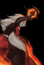1424206 dead source safe artist-colon-eosphorite lord tirek beard black background facial hair horn looking at you magic male simple background solo-1-