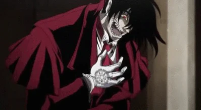 Alucard laughing