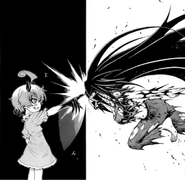 Iihiko stops Medaka as Shiranui