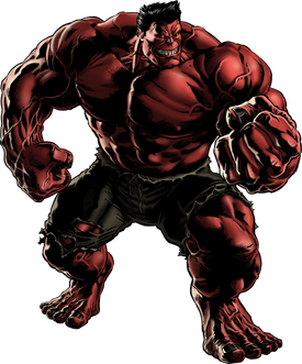 Red Hulk Portrait Art
