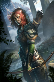 Aela the Huntress Legends Cart Art