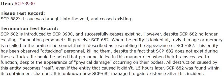 SCP-682, All Fiction Battles Wiki