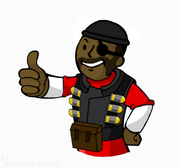 Demoman vault boy red by patrioticturtle