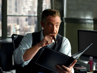 J. Jonah Jameson on his desk