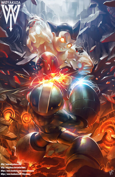 Megaman vs astro boy by wizyakuza-d9mobbq
