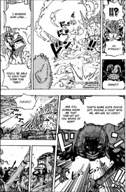 Luffy flying up
