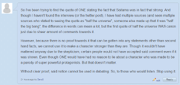 Jeremy's ONE comment statement Jeremy's ONE comment statement