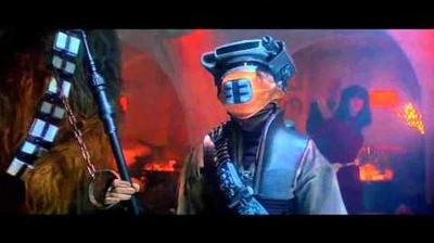 Because He's holding a Thermal Detonator!!