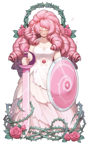 Rose Quartz knight pose 