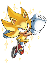 Sonic Archie Super Sonic (Render)