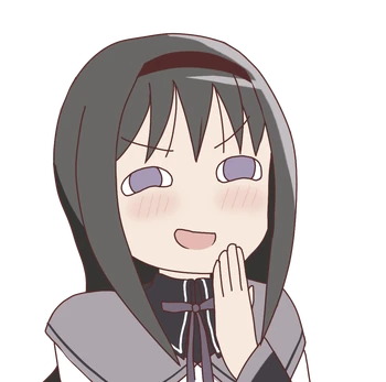 Smug homura by poppage-db4r2xr