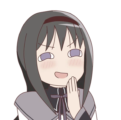 Smug homura by poppage-db4r2xr
