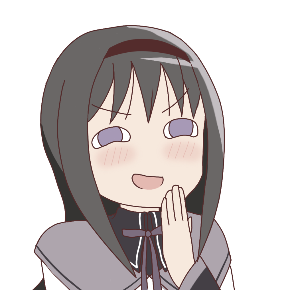 Smug homura by poppage-db4r2xr