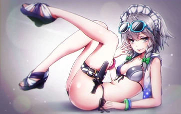Izayoi sakuya touhou drawn by takatun223 7712ce8afb4b4001da35e7828d3343b4