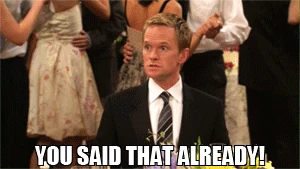 You said that