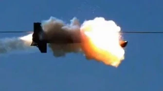 High Energy Laser Destroys Rocket!