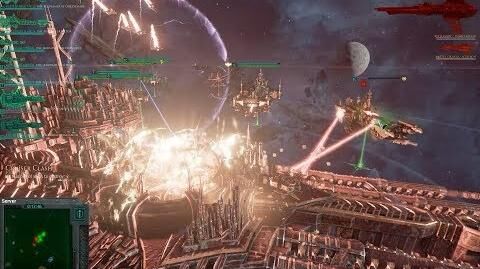 THE PLANETKILLER has been destroyed by the Dark Angels, 1500 points - Battlefleet Gothic Armada