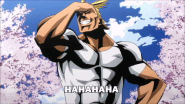 All Might laughing