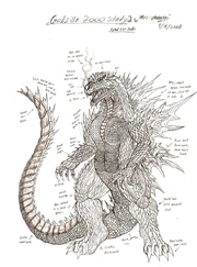 Godzilla 2000 study 2 by rendragonclaw-d1mqce2-1-