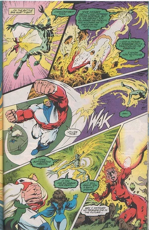 Captain Britain Meggan infused with the Energy Matrix, along with Phoenix Force Rachel can fight and Harm Necrom Captain Britain Meggan infused with the Energy Matrix, along with Phoenix Force Rachel can fight and Harm Necrom