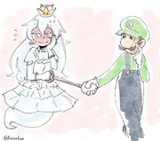 Luigi and princess king boo luigi s mansion mario series and new super mario bros u deluxe drawn by panzuban sample-2ff923d43acd0a4c8c0c605c9228134c