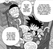 Goku wears armor