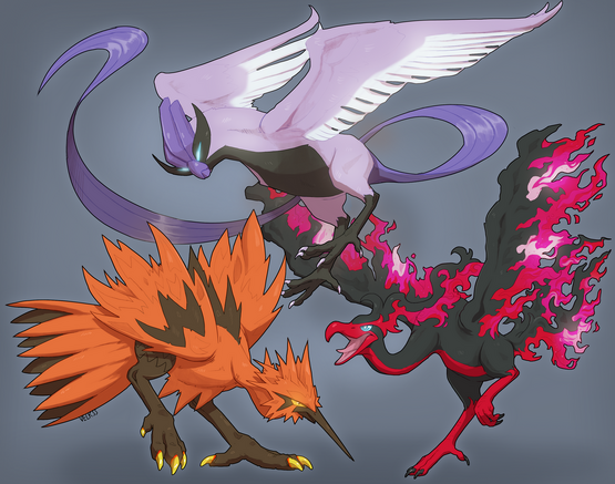 Galarian zapdos galarian moltres and galarian articuno pokemon drawn by velkss 8ed1fd12229566818288c4feee01e63a