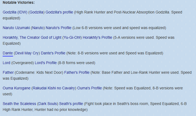 Dante S And The Hunter S Match Vs Battles Wiki Fandom