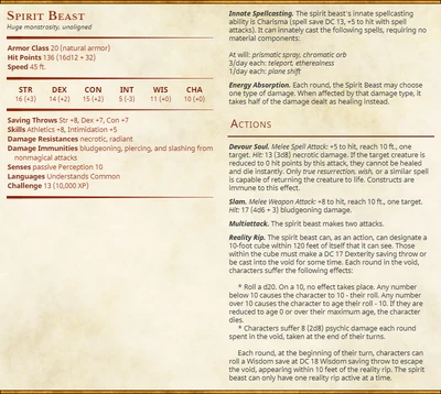 Spirit beast Spirit beast