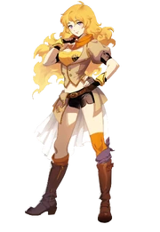 Yang xiao long rwby yellow render by andreogami5-d7zcul7