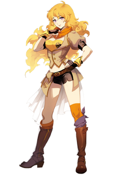 Yang xiao long rwby yellow render by andreogami5-d7zcul7