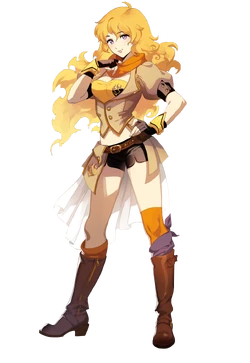 Yang xiao long rwby yellow render by andreogami5-d7zcul7