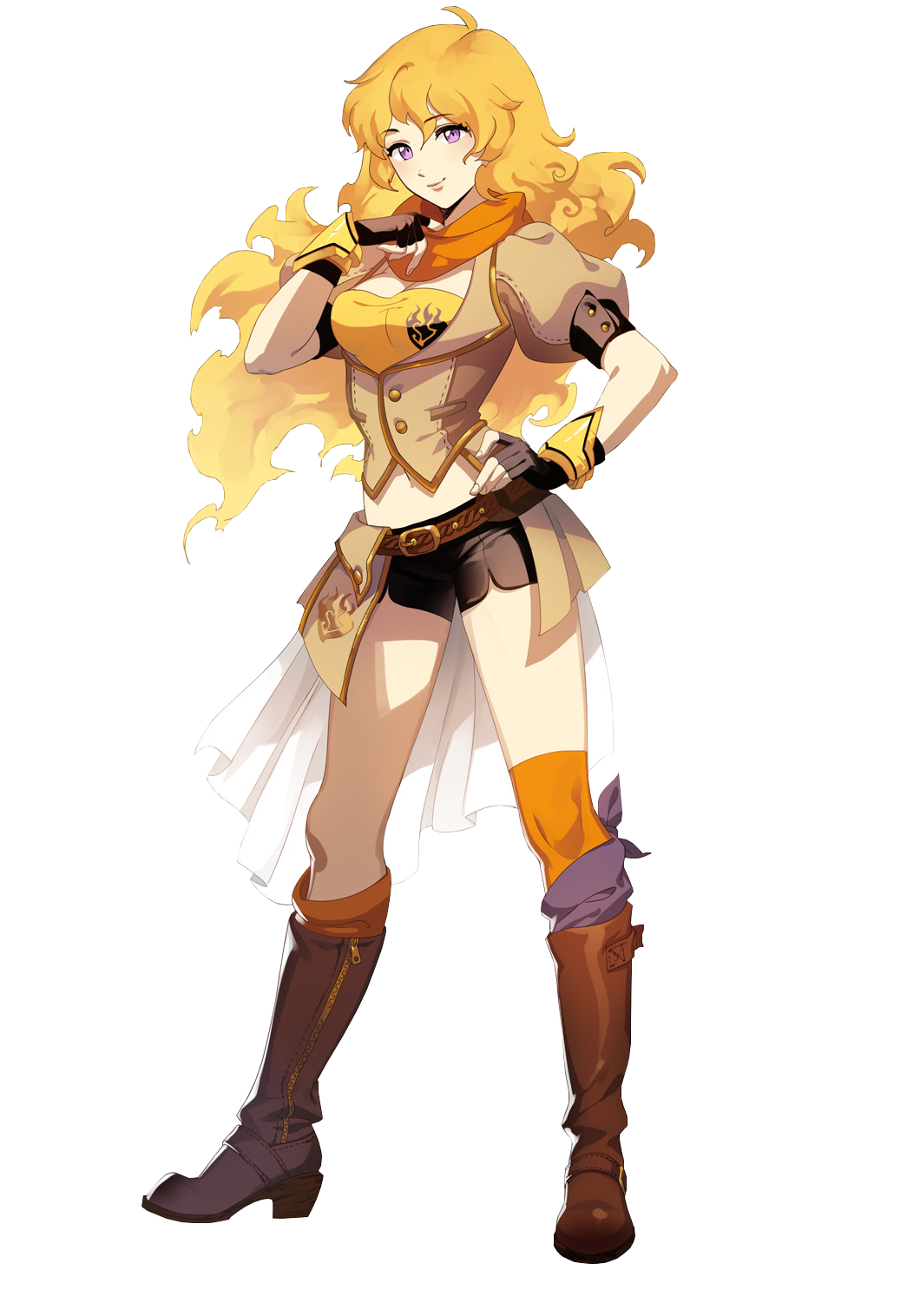 Yang xiao long rwby yellow render by andreogami5-d7zcul7