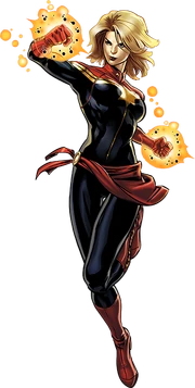 Captain Marvel Right Portrait Art
