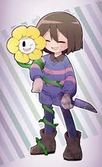 Chara and Flowey Chara and Flowey