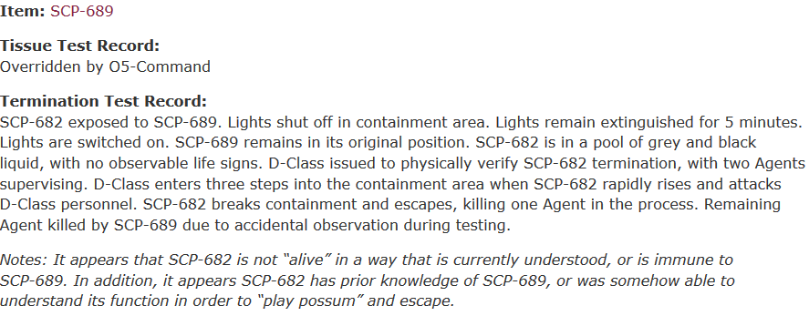 SCP-682 VS SCP-1237 based on Experiment Logs by Dr Gears: https