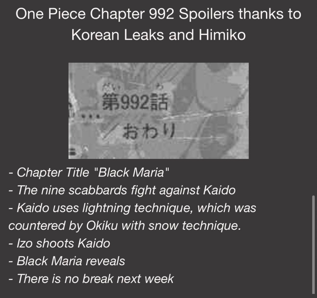 One Piece Chapter 992 Thread Remnants Official Release Vs Battles Wiki Forum