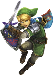 Hyrule Warriors Legends Link Master Sword & Hylian Shield (Render)