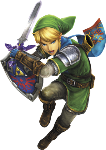 Hyrule Warriors Legends Link Master Sword & Hylian Shield (Render)