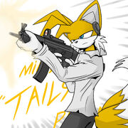 Tails with a gun