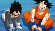 Goku and Vegeta hurt