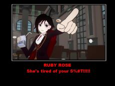 Rwby ruby rose demotivation poster by dustiniz117-d7s4tqd