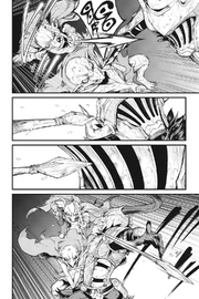 Goblin Slayer dodges an arrow