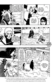 Chocho watching Naruto and Sasuke while eating chips