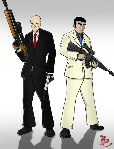 Agent 47 vs golgo 13 by brixcatinsag7-d70s9ue