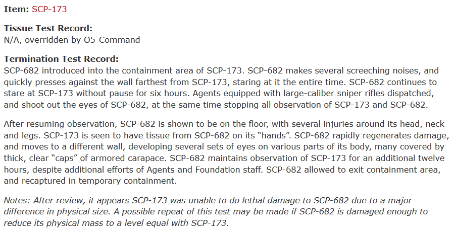 SCP-682 (Canon, SCP Foundation)/GZ Infinity, Character Stats and Profiles  Wiki