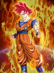 Goku super saiyan god by maniaxoi-d64xvw6