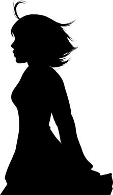 Silhouette girl by yosha