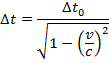 Time dilation formula 2